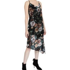 Nanette Lenore Asymmetric Floral-Print Slip Dress